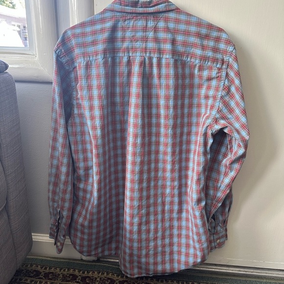 Tommy Hilfiger Red and Blue Casual Button Down Shirt size XL - Picture 3 of 7